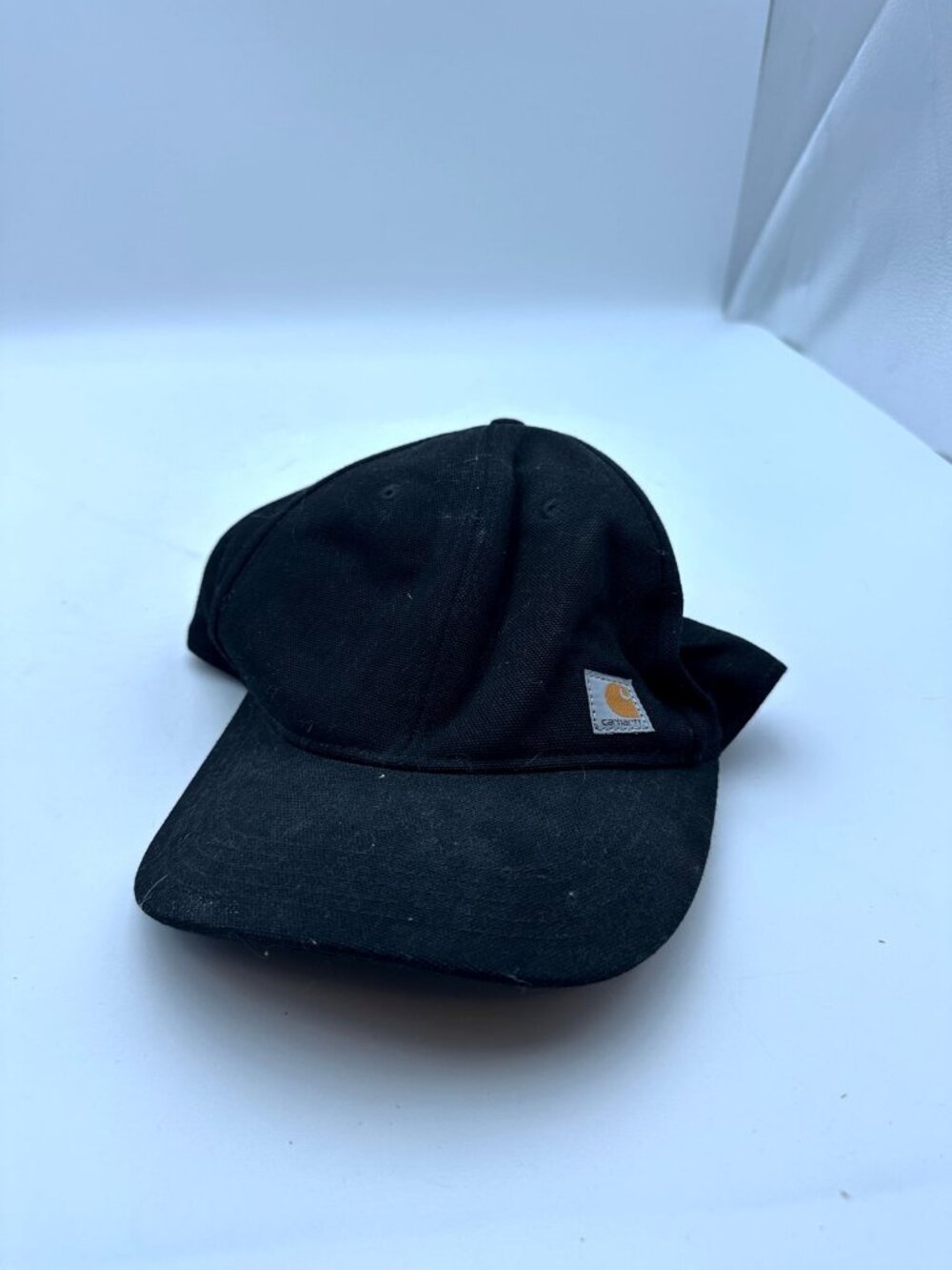 Carhartt Black Canvas Baseball Cap Hat Snapback One Size Adjustable Workwear